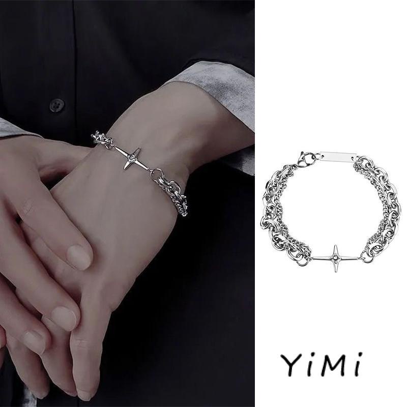 Vòng đeo tay nam nữ Madeline T21 kiểu dáng hip hop phong cách Hàn Quốc