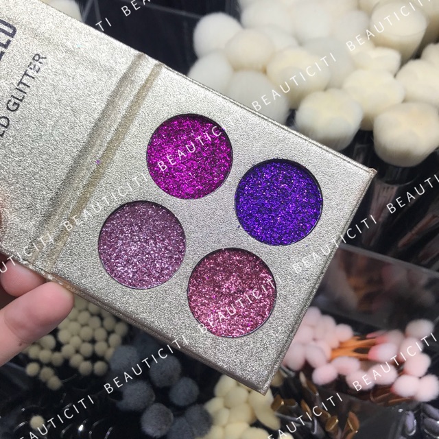 BẢNG NHŨ MẮT KIM TUYẾN BEAUTY GLAZED 4 Ô PRESSED GLITTER | BigBuy360 - bigbuy360.vn