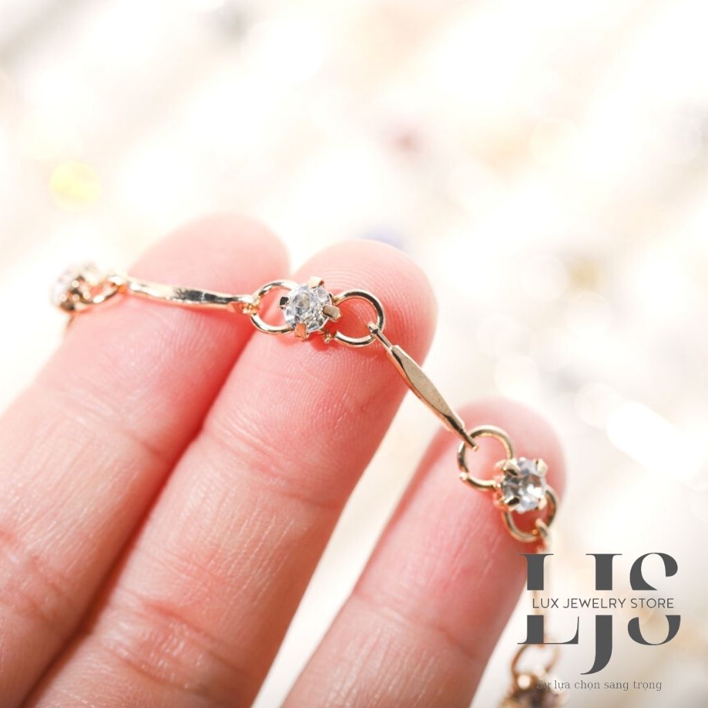 Lắc chân nữ mạ bạc 925 Lux Jewelry, vòng chân nữ hoạ tiết cute giá rẻ - LUX831