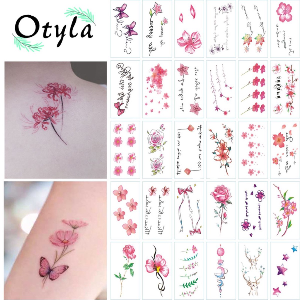 30 Tờ Hình Xăm Dán Tattoo Xăm Nước Tha Thu Từ 55 - 120 Mẫu Otyla