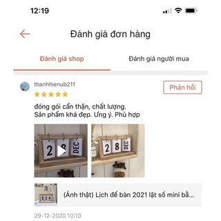 Lịch gỗ để bàn 2022 - Lịch lật số mini trang trí decor