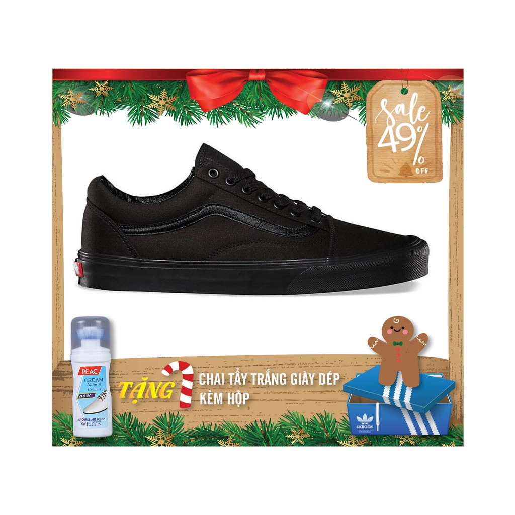 Giày Sneaker Nam Nữ Couple VNS Old Đen Full - Tặng Chai Tẩy và Hộp