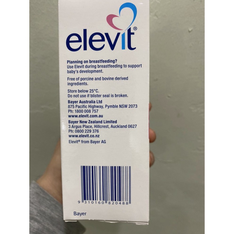 GIẢM GIÁ 30% ELEVIT cho bà bầu, 100 viên, vitamin tổng hợp cho bà bầu, Mẫu mới GIẢM GIÁ 30%