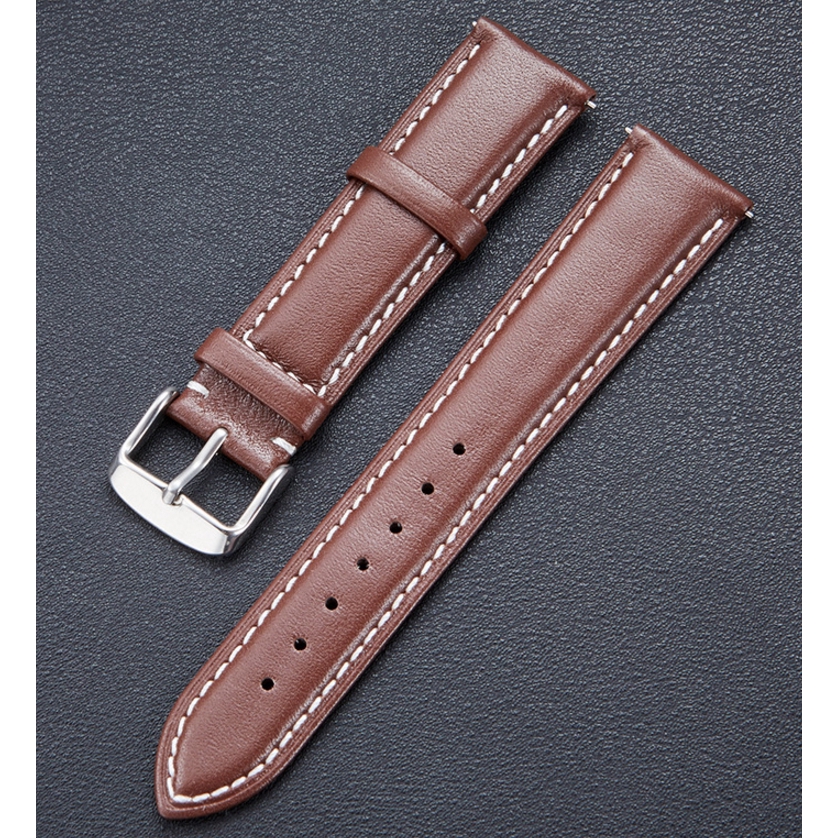 18 20mm 22mm Leather Wristwatch Band Quick Release Watch Strap For Fossil Huawei