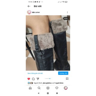 Boots gối da thật