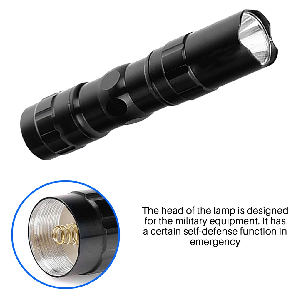 [Kitch]LED Small Flashlight Aluminum Alloy Handheld Light Long Lifespan Outdoor Flashlight Waterproof Hiking Flashlight