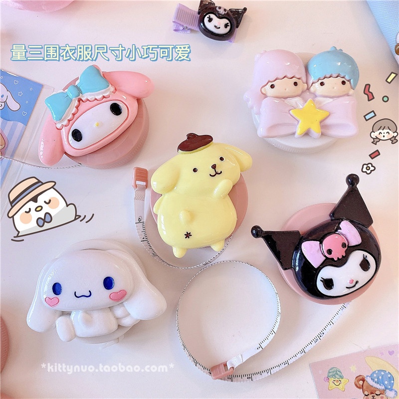 Thước dây nhỏ gọn có thể thu vào phong cách hoạt hình Nhật dùng đo may quần áo ba vòng eo ngực