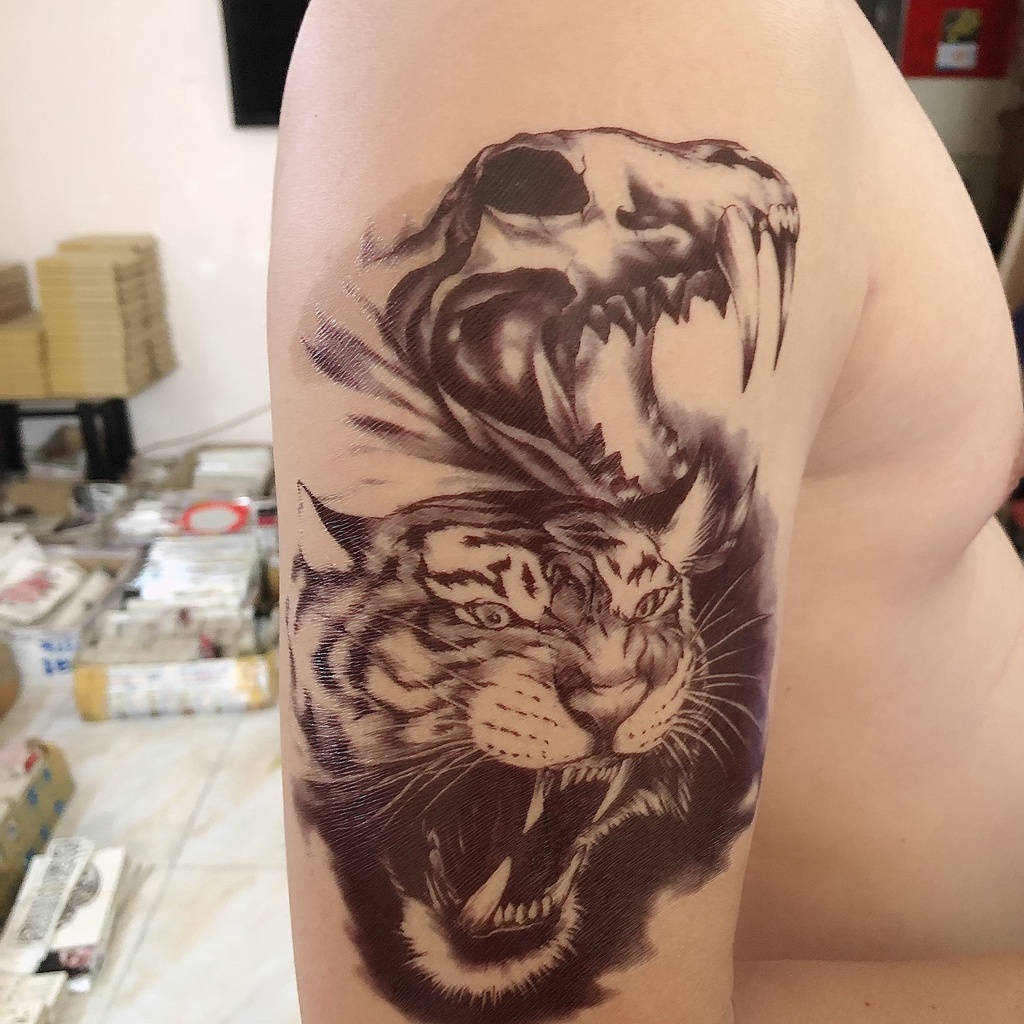 Hình xăm dán cao  cấp  tattoo  mãnh hổ dạ chơi đủ size