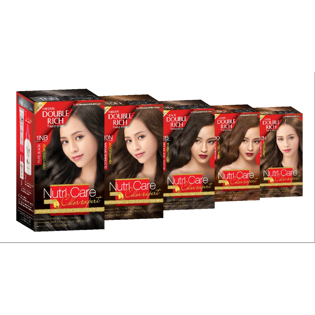 Kem nhuộm tóc Double Rich TREND COLOUR 12N 60g Nâu ánh vàng