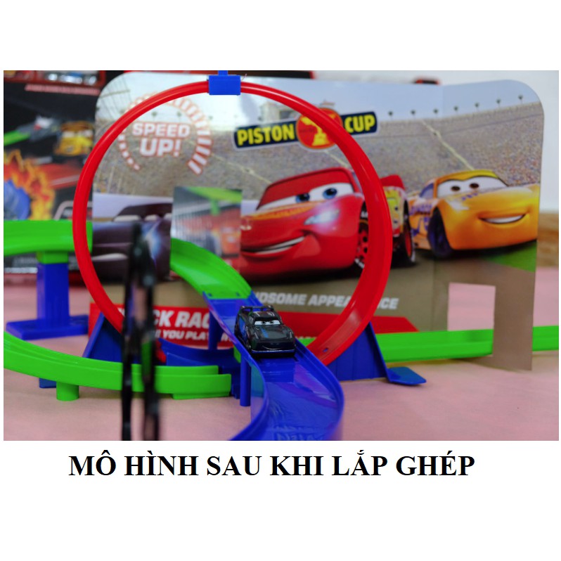 Bộ ghép đường đua gồm 2 xe ô tô Mc queen Car 3 hoặc 1 xe hotwheel đồ chơi mô hình cho trẻ em