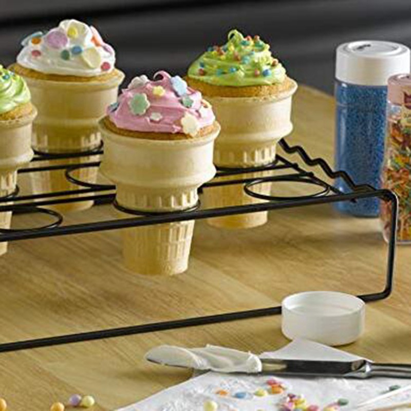 Ice Cream Cone Cupcake Baking Rack Cream Display Storage Shelf#HAVN