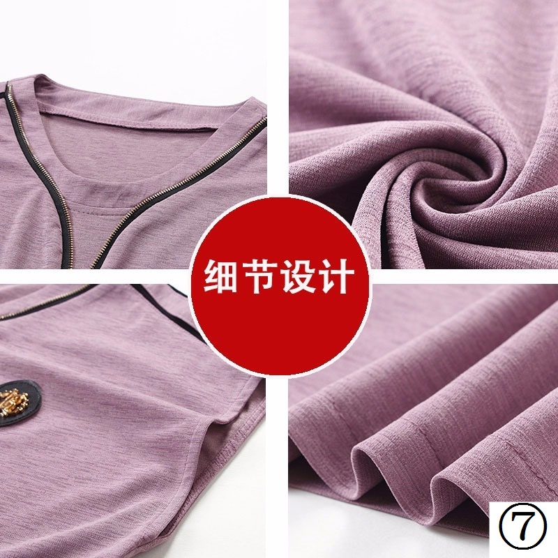 Bộ Quần Áo Ngắn Tay Thời Trang Mùa Hè Cho Phụ Nữ Trung Niên 40-50 Tuổi
