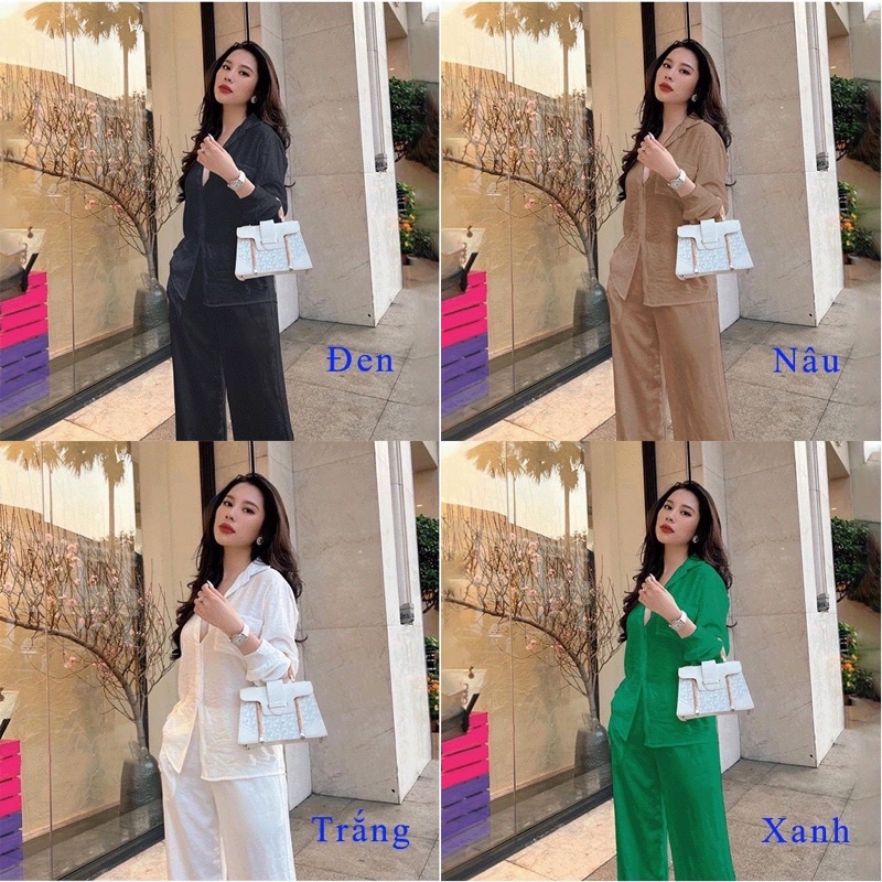 Set bộ đũi trắng dài tay 2 túi hộp nhiều màu sắc b130