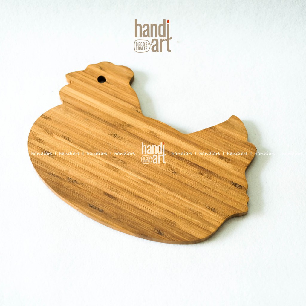 Thớt gỗ tre hình con gà - Thớt gỗ tre trang trí - Thớt gỗ tre tự nhiên - Bamboo wood cutting board