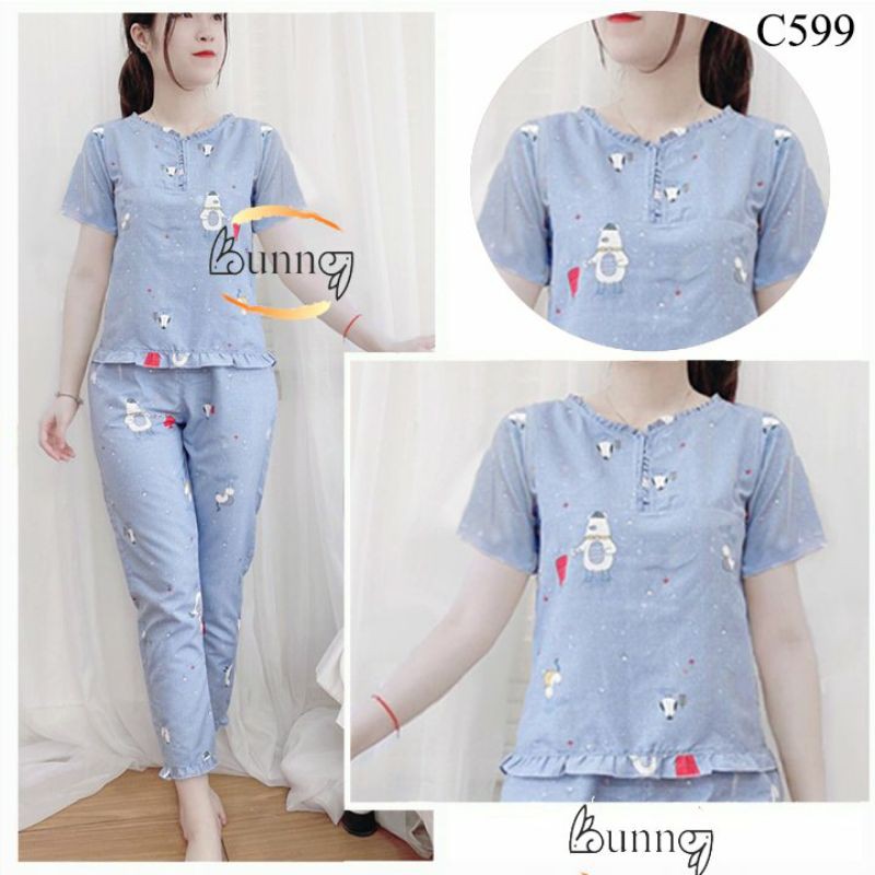 Đồ bộ mặc nhà kate thái, đồ bộ nữ mặc mát không nhăn