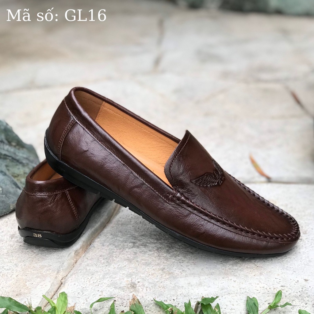 Giày lười nam Alo Davin Da Bò Cao Cấp GL16