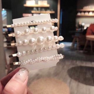[MẪU HOT] Set 5 kẹp tóc ngọc trai nhân tạo