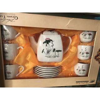BỘ ẤM CHÉN PHA TRÀ CERAMICS- GỐM SỨ CAO CẤP