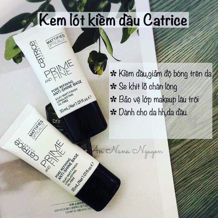 [Chuẩn Auth] Kem Lót Kiềm Dầu, Se Lỗ Chân Lông Catrice Prime And Fine Base Keep Me Matt 30ml