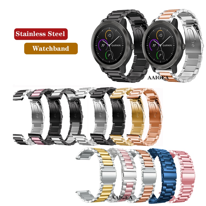 Dây Đeo Bằng Thép Không Gỉ 20mm Cho Garmin Vivoactive 3 Music Telement / Venu Sq / venu2 plus