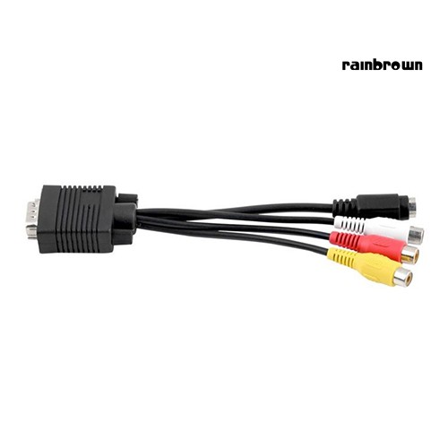 Cáp Chuyển Đổi Từ Vga Sang Video Tv Out S-Video Av Và 3 Rca