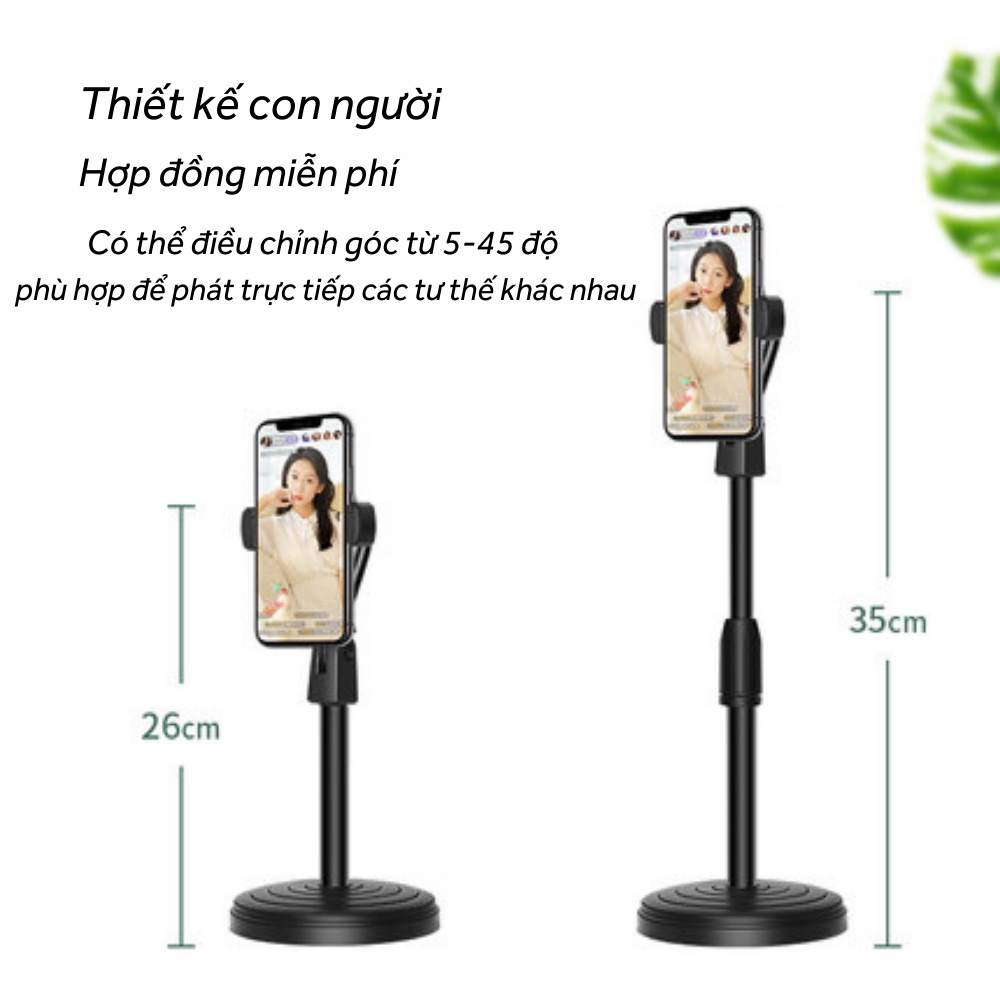 GIÁ đỡ điện thoại để bàn kẹp điện thoại Livestream xem video xoay 360 độ ATILA SHOP