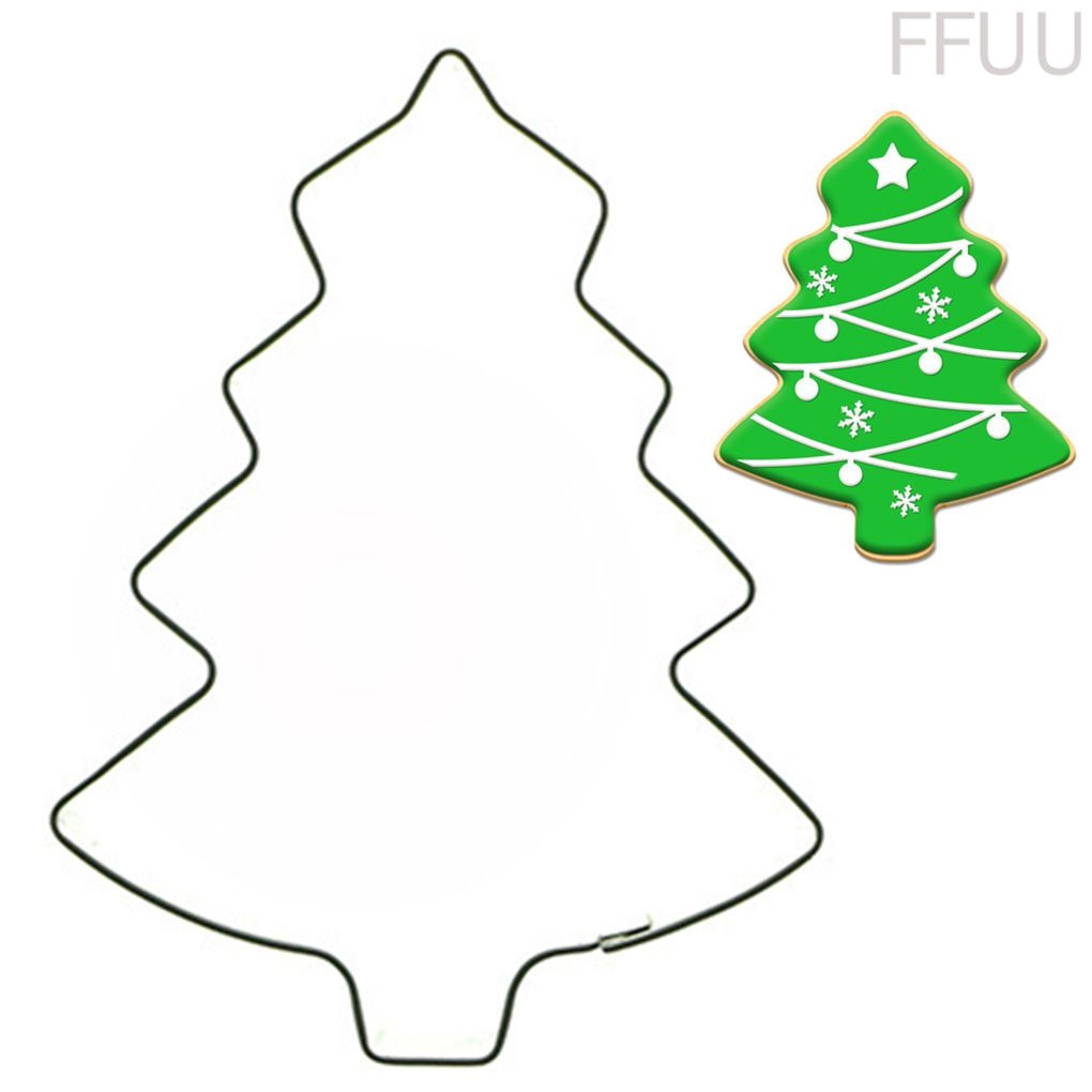 Khuôn cắt bánh quy hình cây thông Giáng Sinh bằng thép không gỉ FF86