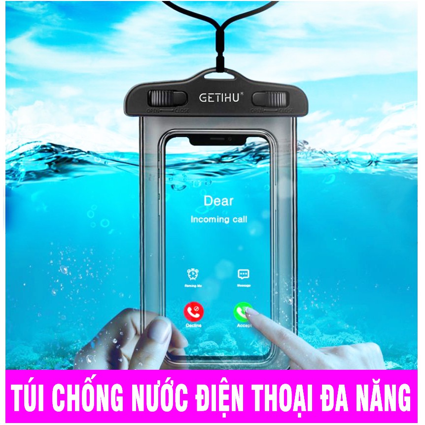 Túi Chống Nước Đựng Điện Thoại, Camera Dưới Nước - Ốp lưng chống nước Samsung S10 S8 cho iPhone 11 XS MAX 8 7 6 6S Plus