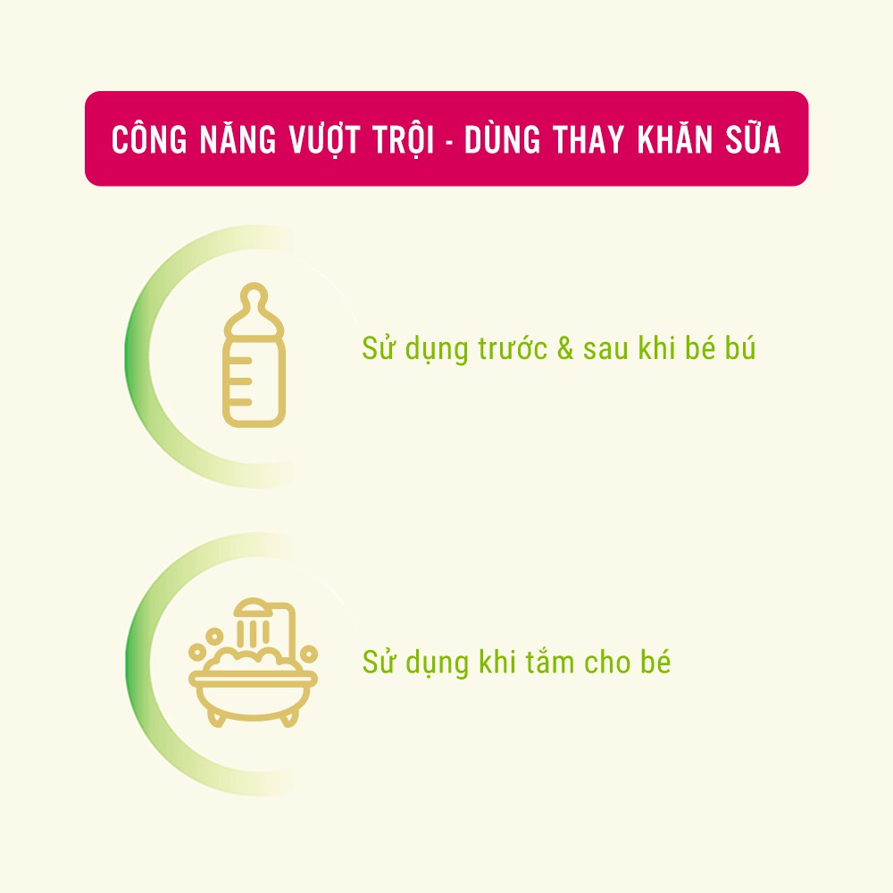 Combo 9 Khăn khô đa năng diệt khuẩn tia cực tím Mamamy Dùng thay khăn sữa an toàn cho bé 180 tờ