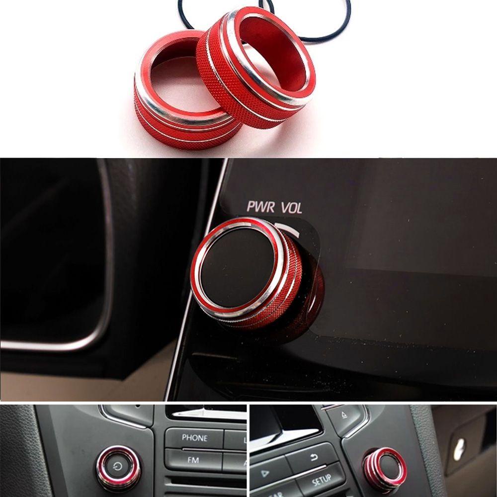 MYRONGVN Set 5 Vòng Trang Trí Núm Điều Khiển Âm Lượng Bằng Hợp Kim Nhôm Không Phai Cho Xe Hơi Honda 10th generation Civic