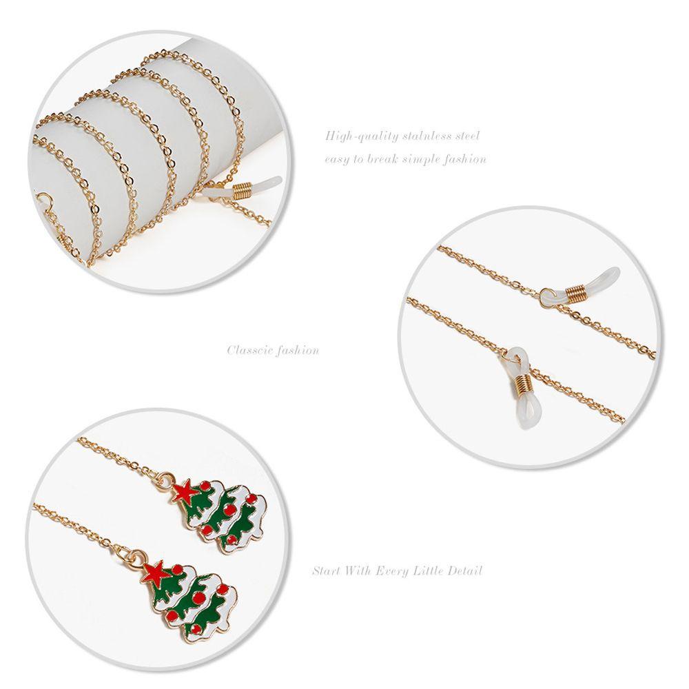 Dây Đeo Mắt Kính Bằng Kim Loại Phong Cách Giáng Sinh Cho Nam Và Nữ