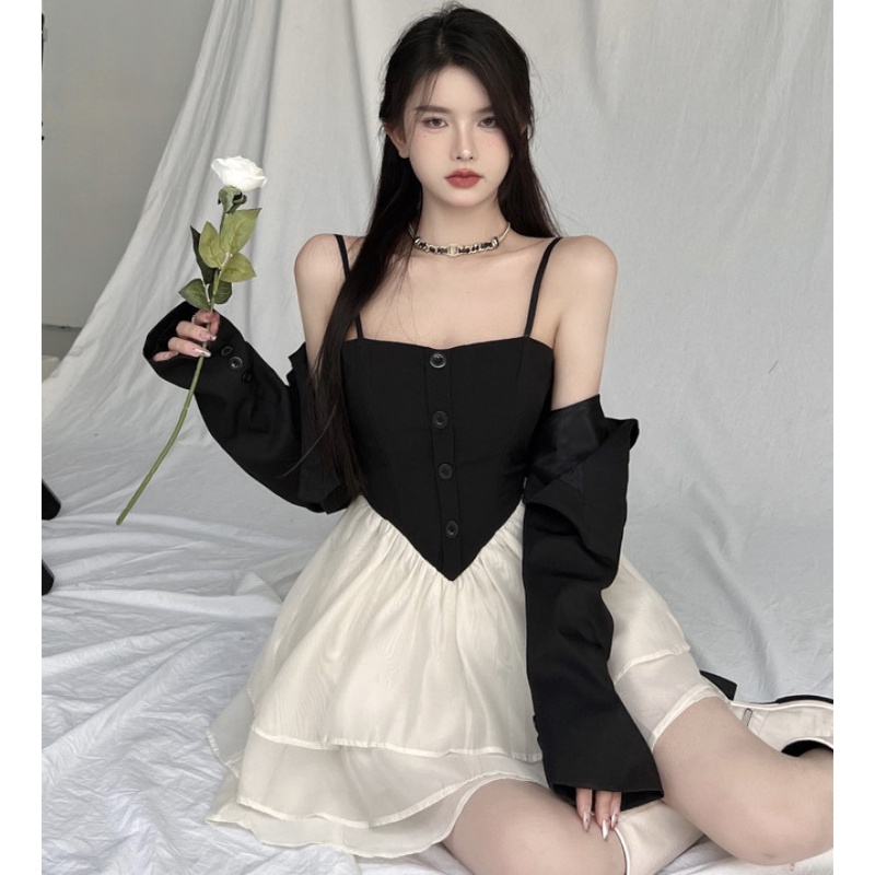 Set Đầm Ngắn Đính Nơ Thời Trang Mùa Hè Quyến Rũ Dễ Phối Đồ