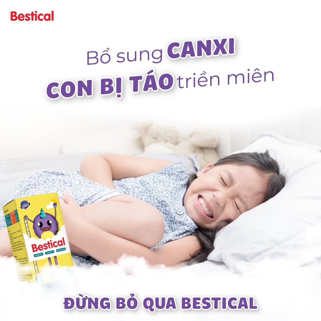 Bestical bổ sung Canxi sinh học dạng mới giúp tăng chiều cao tối đa, giảm còi xương cho trẻ - 120ml