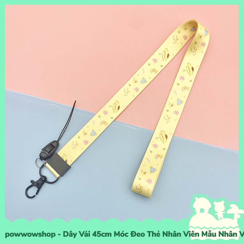 Dây Vải 45cm Móc Bao Đựng Thẻ Nhân Viên Mẫu Nhân Vật Hoạt Hình Đáng Yêu Sanrio & Others
