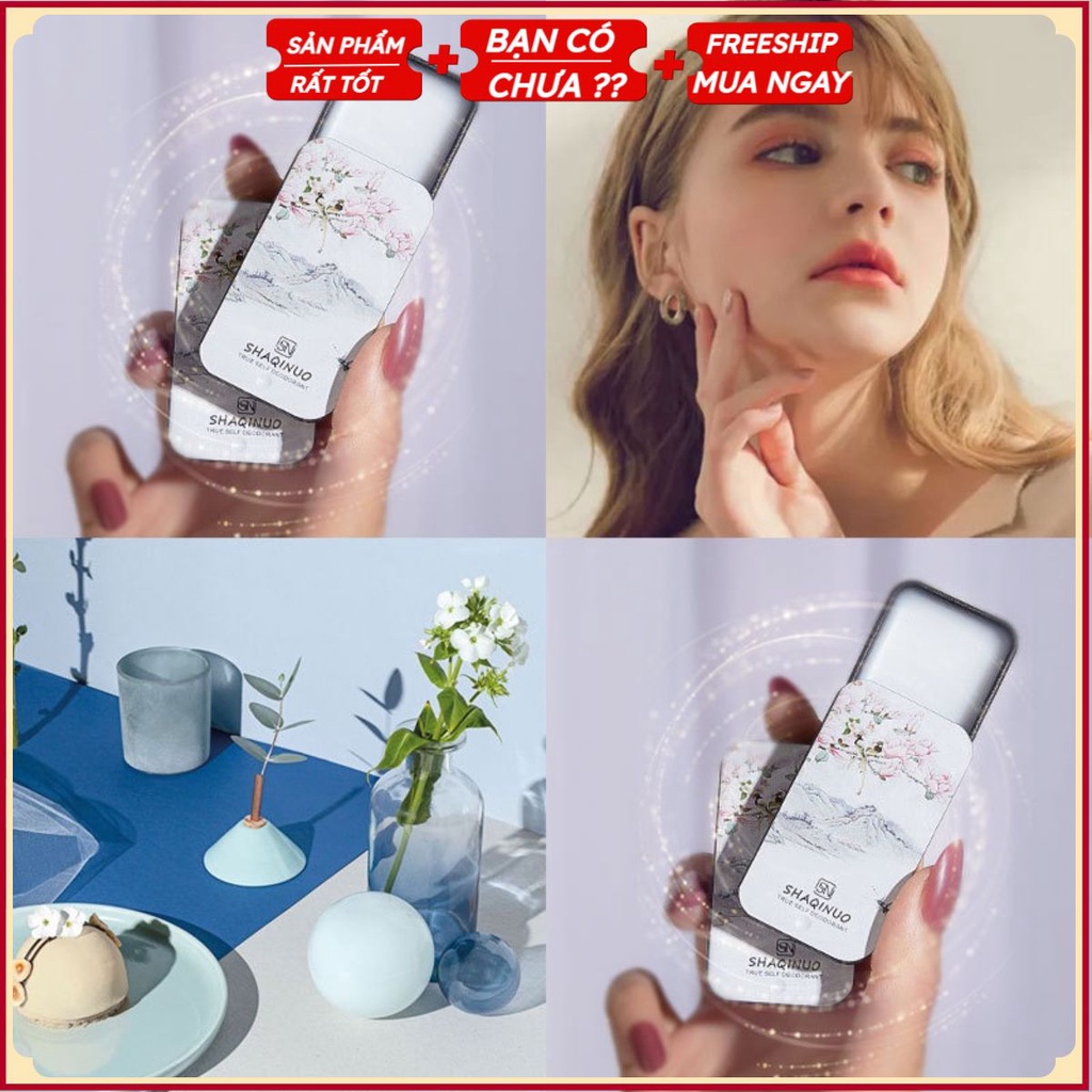 3 Hộp - Nước hoa khô Shimang dạng sáp rắn hương thơm lâu khử mùi cho nam và nữ