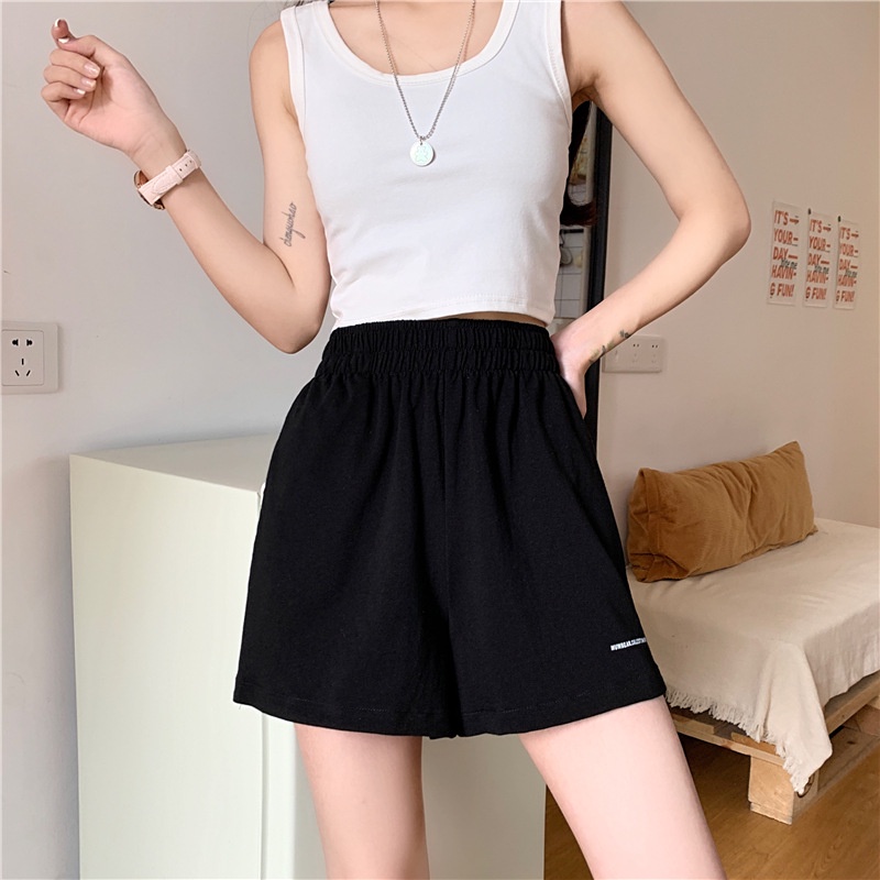 Quần short nữ mặc nhà chất đũi thoải mái có thêu chữ TADA QĐ01