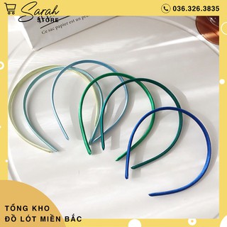 Bờm cài tóc trơn satin bản nhỏ