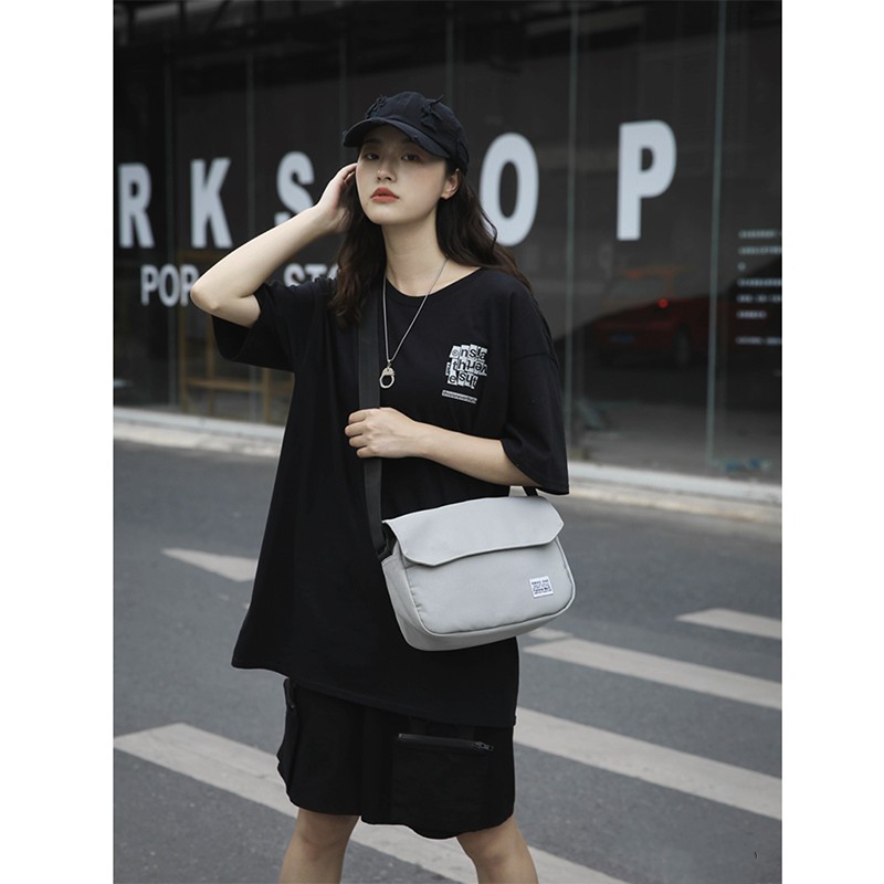 Túi đeo chéo nam vải canvas bền bỉ, túi chéo nam nữ unisex phong cách Hàn Quốc | BigBuy360 - bigbuy360.vn