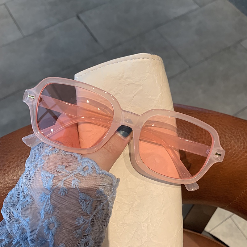 Kính Mát Gọng Oval Màu Vàng Thời Trang Cho Nam Nữ