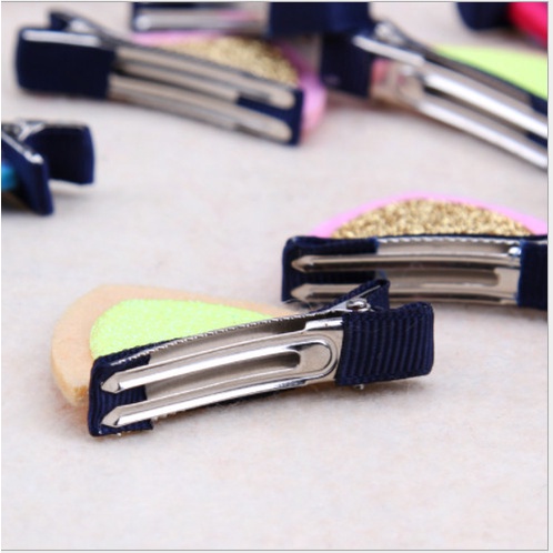 Set 2 kẹp tóc tai mèo đính kim tuyết dễ thương - Phụ kiện tóc hình tai mèo cute