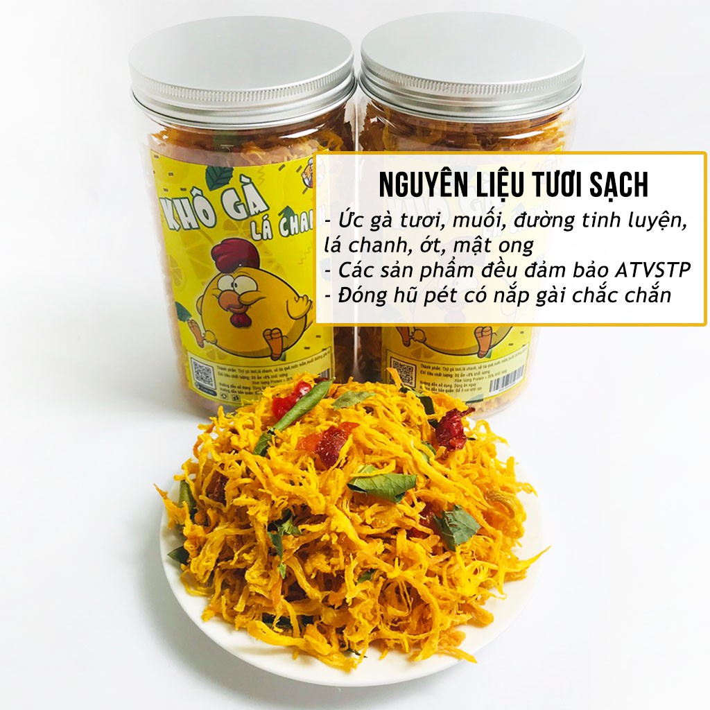 [Mã GROXUAN1 giảm 8% đơn 150K] Khô gà lá chanh Hà My hũ 300g , đồ ăn vặt Hà Nội ngon mê ly | BigBuy360 - bigbuy360.vn