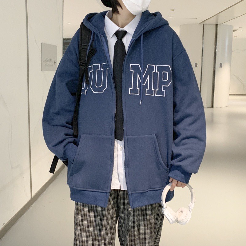 Áo Hoodies Nam Unisex Form Rộng In Chữ Jump