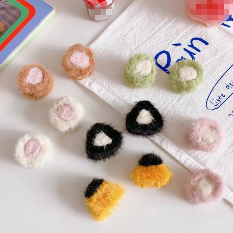 1 Cặp Kẹp Tóc Tai Thỏ Bằng Lông Nhung Dễ Thương Xinh Xắn Cho Bé Gái