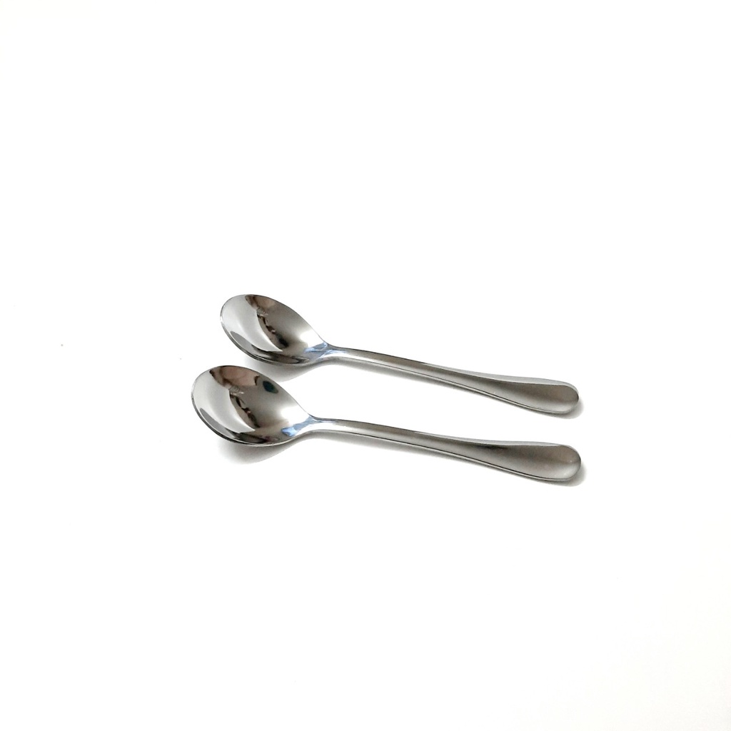 Thìa muỗng inox ăn sữa chua, hoa quả, tráng miệng size nhỏ dài 13 cm  dày đẹp