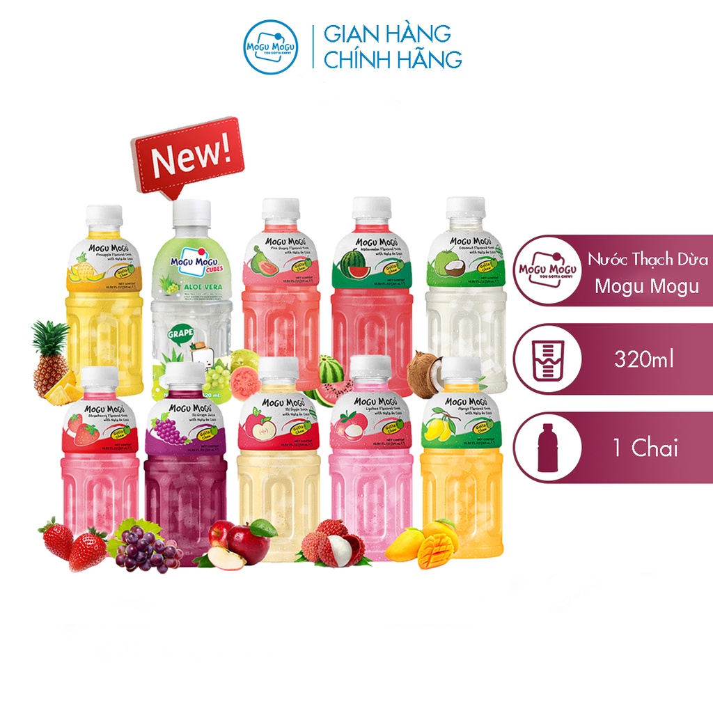 Nước Thạch Dừa Mogu Mogu 320ml Các Vị Tự Chọn