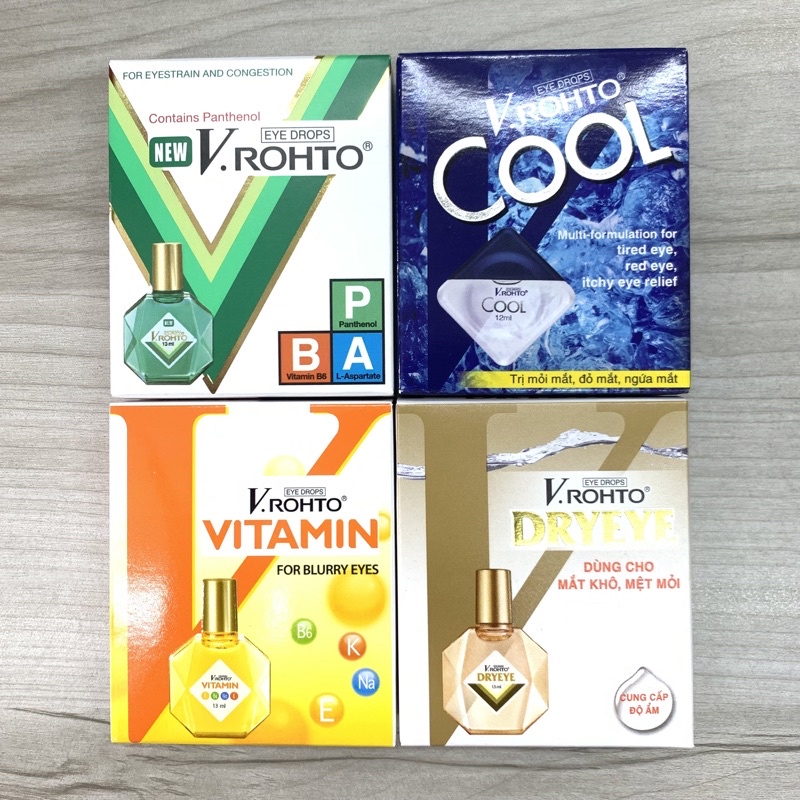 ✅[CHÍNH HÃNG] Vrohto Nhỏ Mắt - 4 loại New, Cool, Vitamin, Dryeye