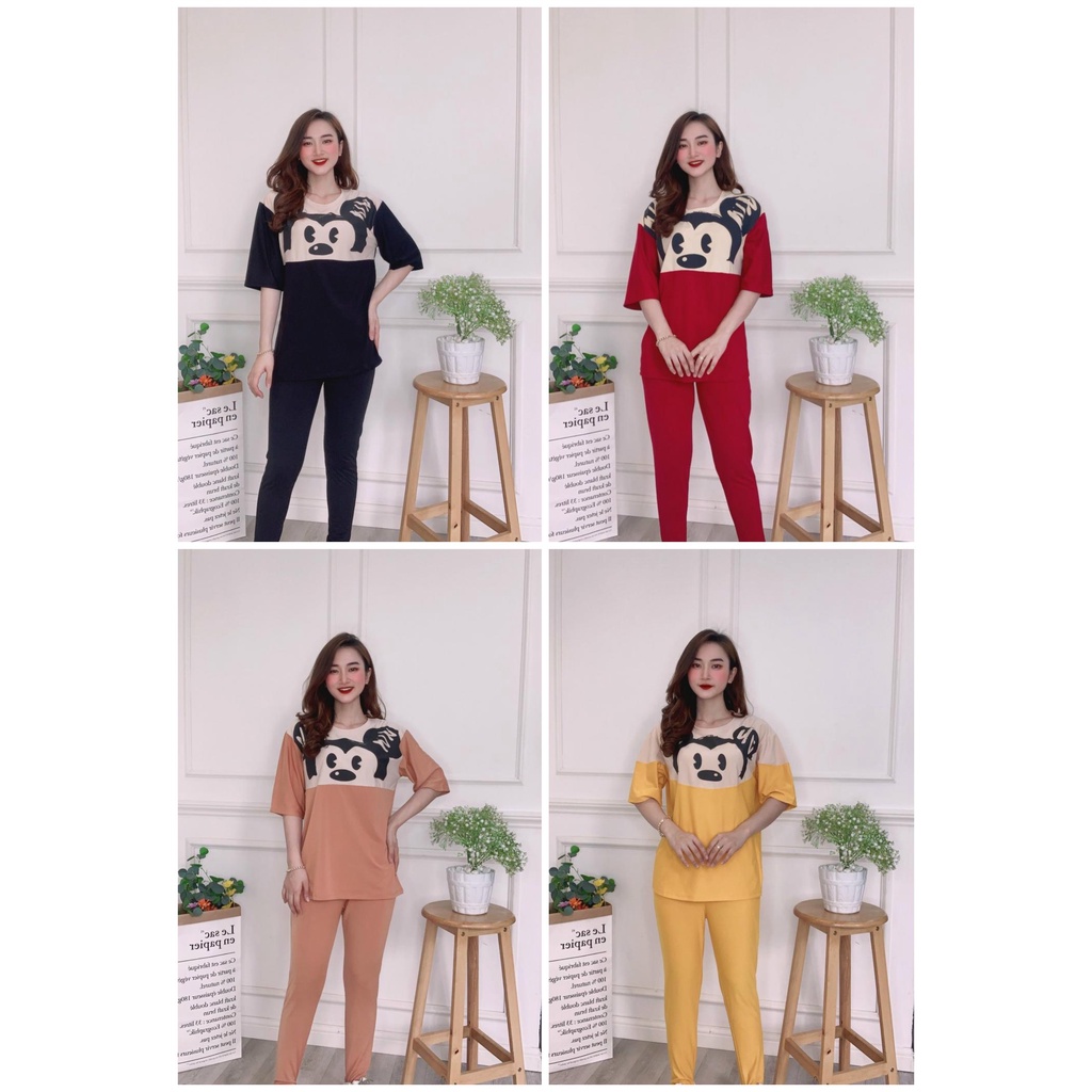 SET BỘ CHUỘT SIÊU DỄ THƯƠNG THUN CO GIÃN CÓ BIGSIZE. ĐỒ BỘ DỄ THƯƠNG. ĐỒ BỘ THỂ THAO