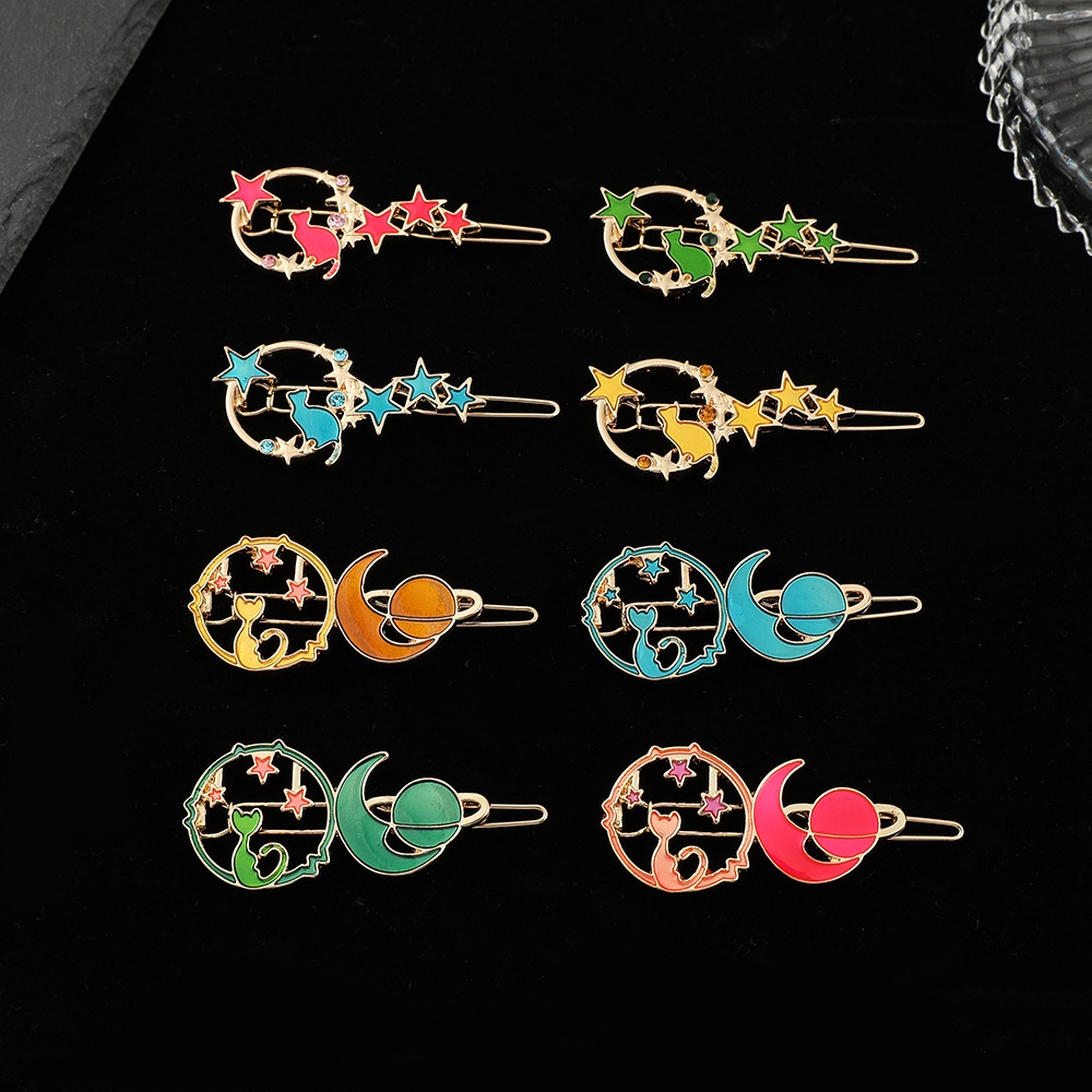 Kẹp TóC HìNh Chú MèO Ngôi Sao MặT Trăng ThờI Trang Cho Nữ