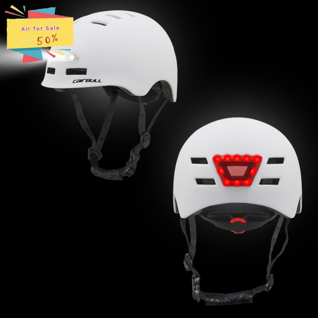 🔥Hàng xịn🔥 Riding Helmet Commuter Exercise Bicycle Electric Scooter Balance Bike Riding Helmet With Front And Rear Lights