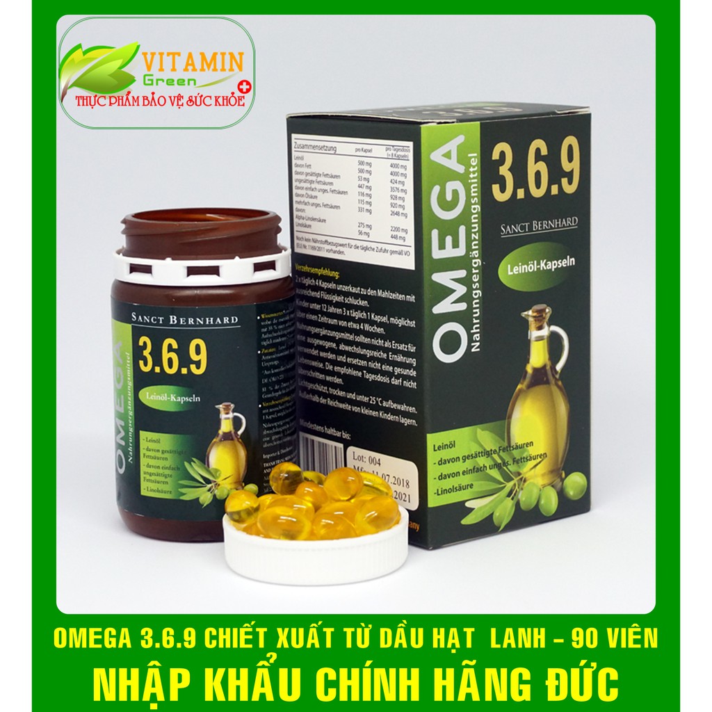  OMEGA 369 CHIẾT XUẤT HOÀN TOÀN TỪ DẦU LANH 90 VIÊN | NHẬP KHẨU CHÍNH HÃNG ĐỨC